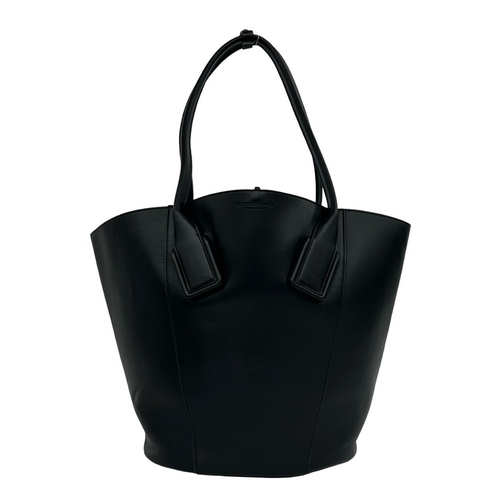 BOTTEGA VENETA Basket Large Leather Tote Bag Handbag Black 21384